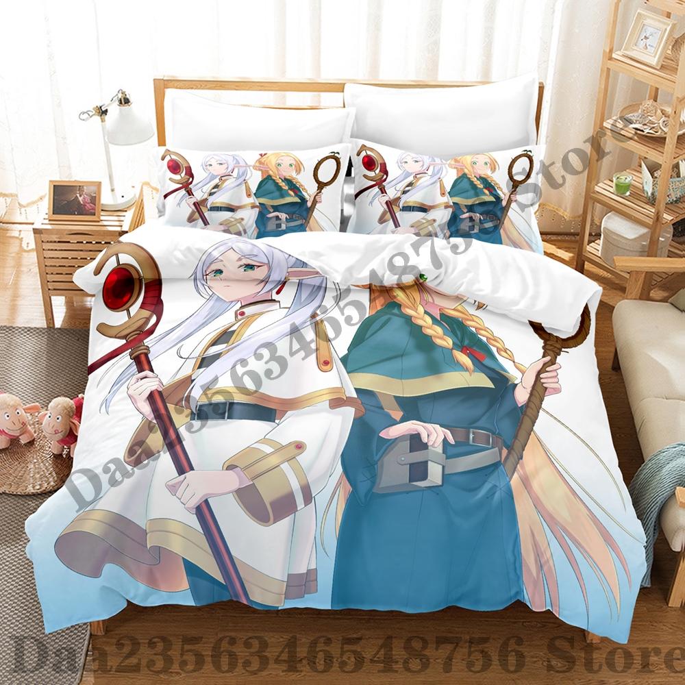 Delicious in Dungeon Bedding Set Single Twin Full Queen King Size Bed Set Adult Kid Bedroom Duvetcover Sets Anime Bed Sheet Set