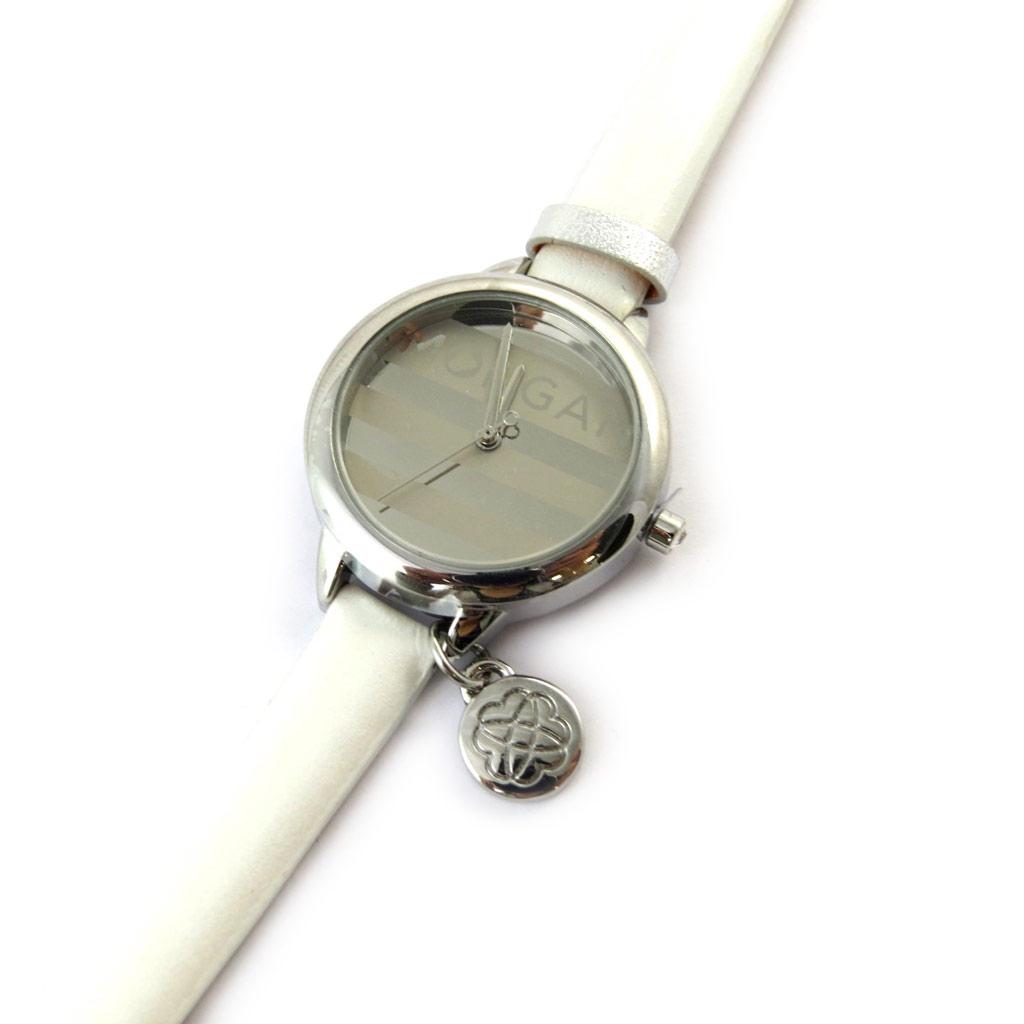 Morgan [N6253] - Montre créateur 'Morgan' blanc argenté (Rayures)