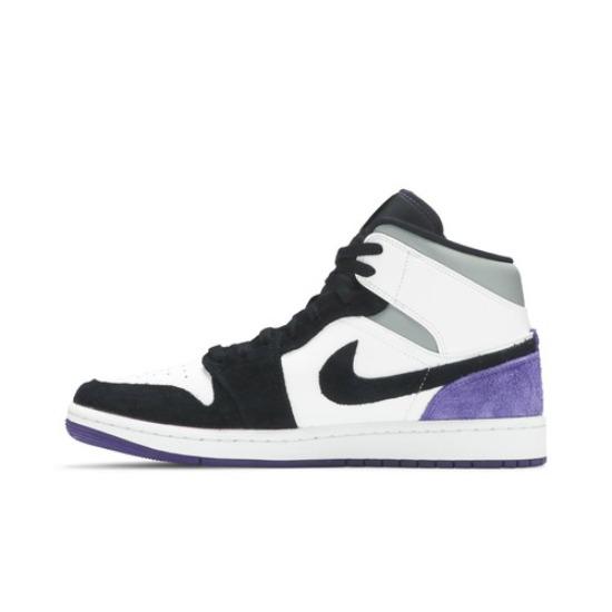 

Air Jordan 1 Mid SE Varsity Purple Men s Retro Sneakers 852542-105 EU 40.5 белый/чёрный