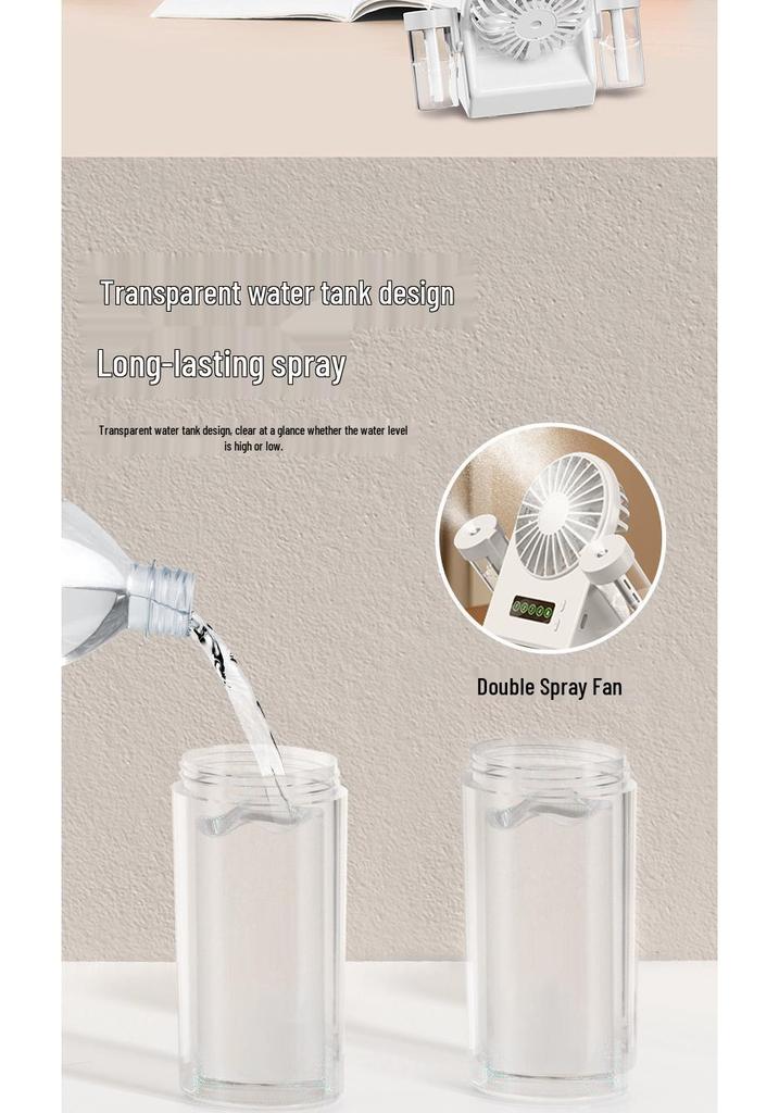 Portable Rechargeable Handheld & Desktop Fan - Neck Hanging Mini Gift Fan for Office Use