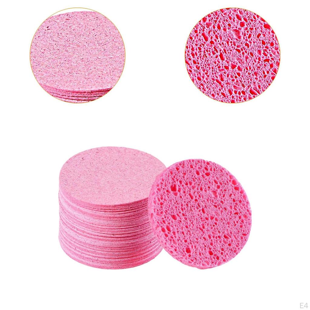 50 Pieces Compressed Facial Sponges Face Cleansing Pads, Beauty Skincare, Travel Skincare Essentials