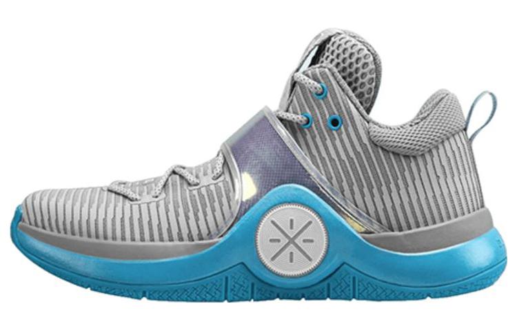 Li Ning WOW 6 Low top Basketball Shoes Men's White Blue ABAM089-81