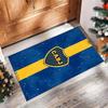 Black Printed Flannel Area Rug Non Slip Soft Polyester Floor Carpet Indoor Decor Mat for Bedroom Living Room Sofa Game Room Home Decoration
