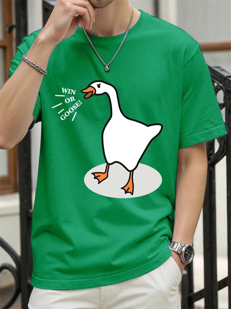 Win Or Goose Printed TShirts Womens Summer Cotton Tops Loose ONeck Comfortable Short Sleeve T Shirts Casual Womans Clothes