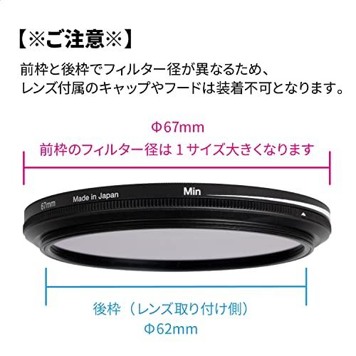 Kenko PRO1D Smart Variable ND Filter, NDX II, 62mm, ND3-32, No X-Shaped Irregularity, ND3-450 Stepless Adjustment, Water- and Oil-Repellent Coating, M