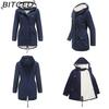 BITCED Autumn/Winter Women's Cotton Coat Solid-Colour Hooded Parka Thick Cotton Coat with Fleece Lining