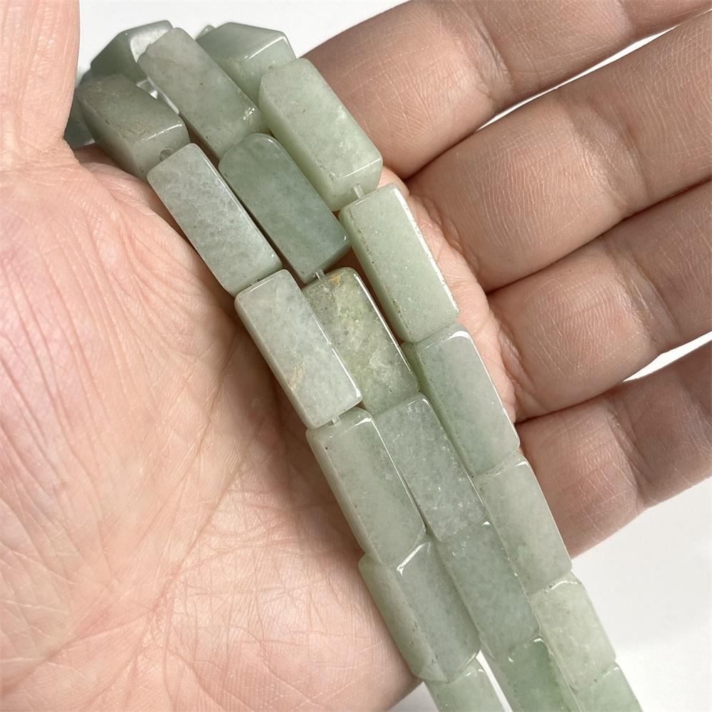 8X20MM Natural Square Tube Stone Beads Amazonite Aventurine Howlite Dalmation Gem Beads Charm For Jewelry Making Artistic works