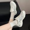 Rhinestone hollow Forrest Gump shoes women's summer thin mesh casual shoes new versatile breathable sports sandals women