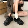 [Armano] Platform Loafers Women's 2025 Spring and Autumn New One-pedal Single Shoes British Style Small Leather Shoes