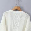 2024 Autumn/Winter Women's Loose Cable Knit Cardigan Sweater