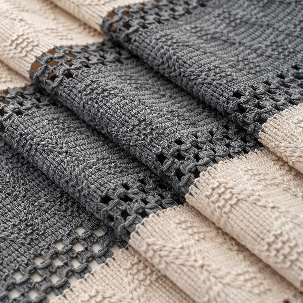 Böhmisch Rustikal Hochzeit Brautparty Abendessen Baumwolle Leinen Tischläufer