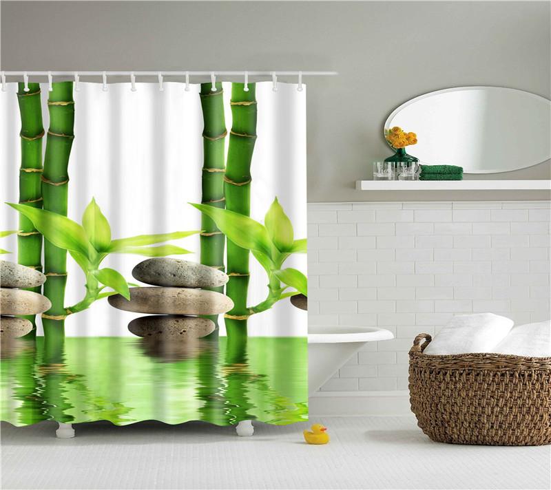Forest Trees Printed 3D Bath Curtains Waterproof Polyester Fabric Washable Bathroom Shower Curtain Screen With Hooks Accessories