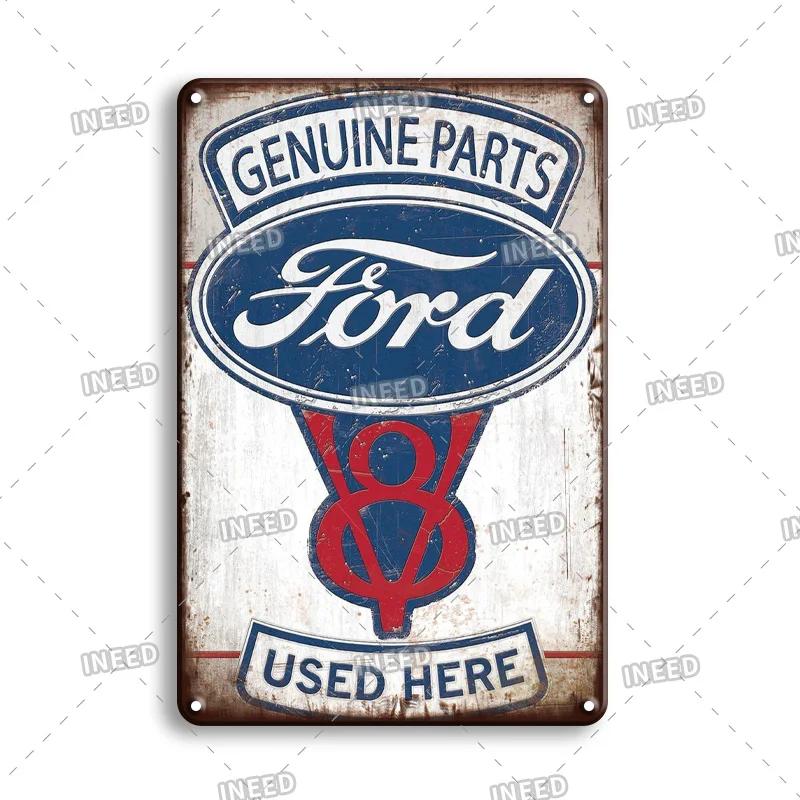 Retro Ford Mustang Metal Tin Sign Vintage Car Brand Wall Stickers Garage Decoration Man Cave House Wall Sign 8x12 Inch