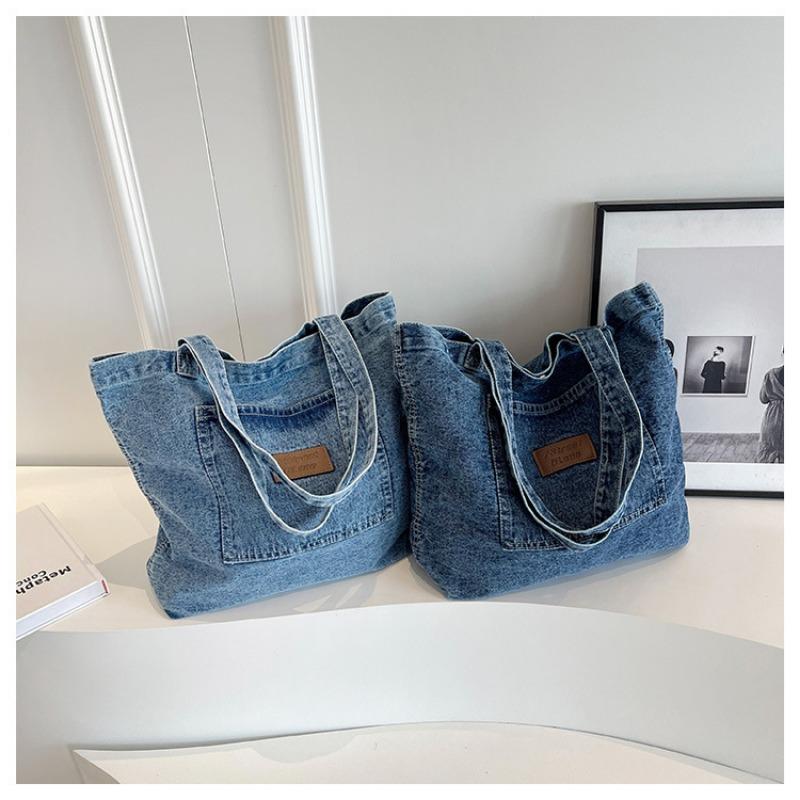 Полотняна сумка через плече великої місткості для покупок