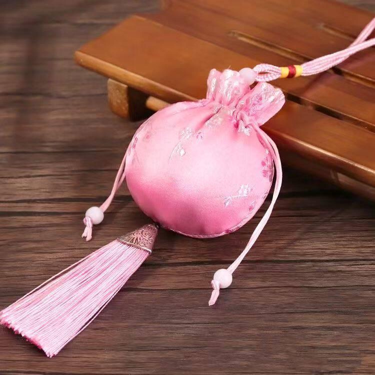 Dragon Boat Festival Brocade Scented Sachet with Dragon Pattern - Portable Ancient Style Peace and Luck Bag for Cars