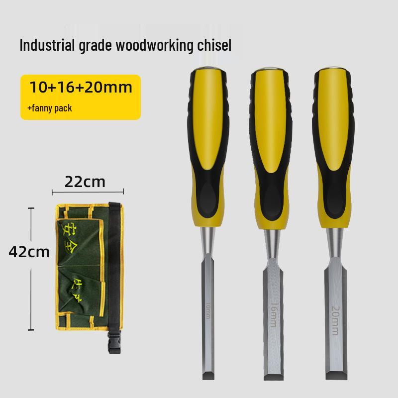 Premium Alloy Steel Woodworking Chisel Set – Complete Flat Chisel Tools for Carving and Decoration