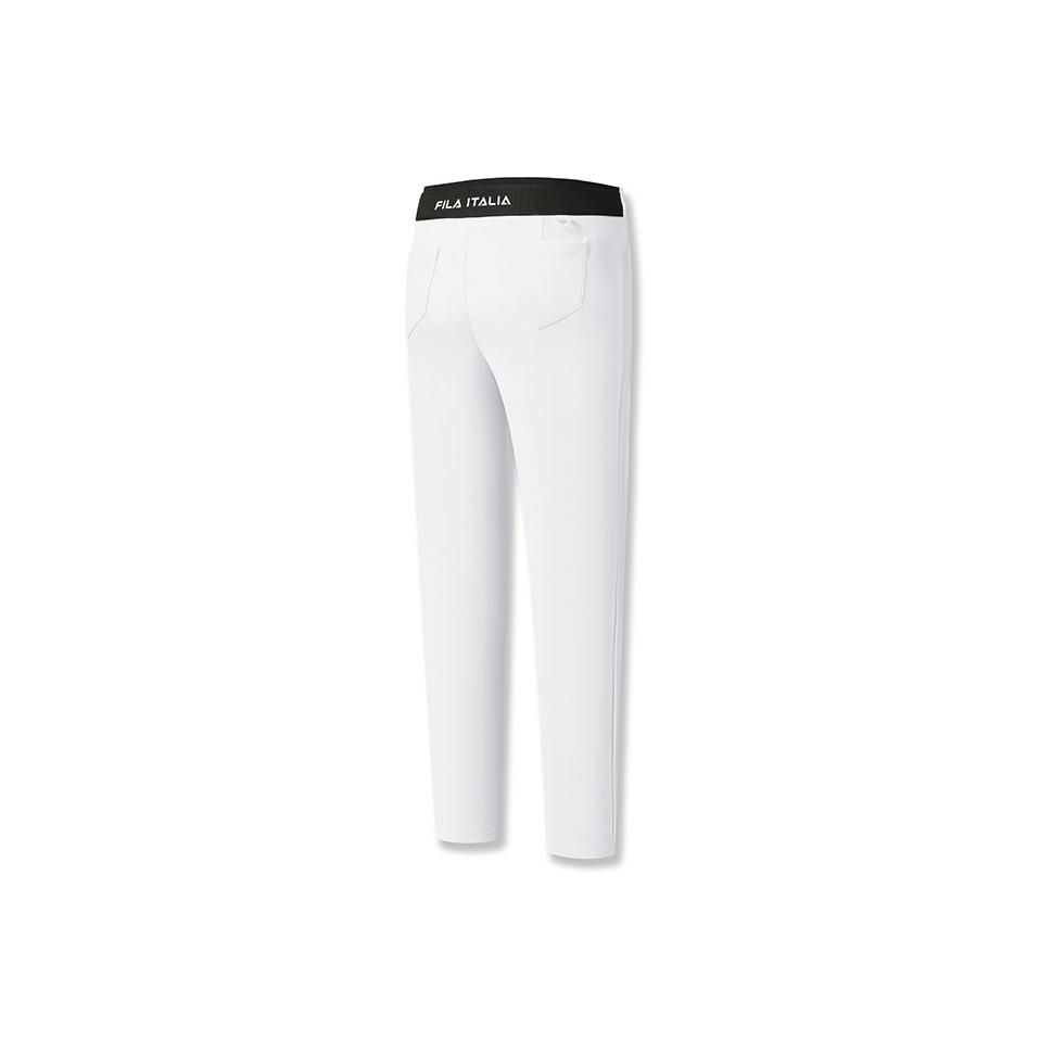 Fila Golf Series Casual Classic Simple Breathable Elastic Knit Sports Pants Women Bottoms Jade-White A11W545803FWT