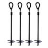 4Pcs Ground Anchors Set with Webbing Strap Set Earth Ground Anchors Heavy Duty for Tents Trampolines Slides Garden Sheds