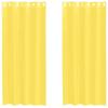 VidaXL Rideaux en voile avec œillets 2 pcs jaune, rideau en filet, rideau transparent, voile de fenêtre, traitement de 4102134