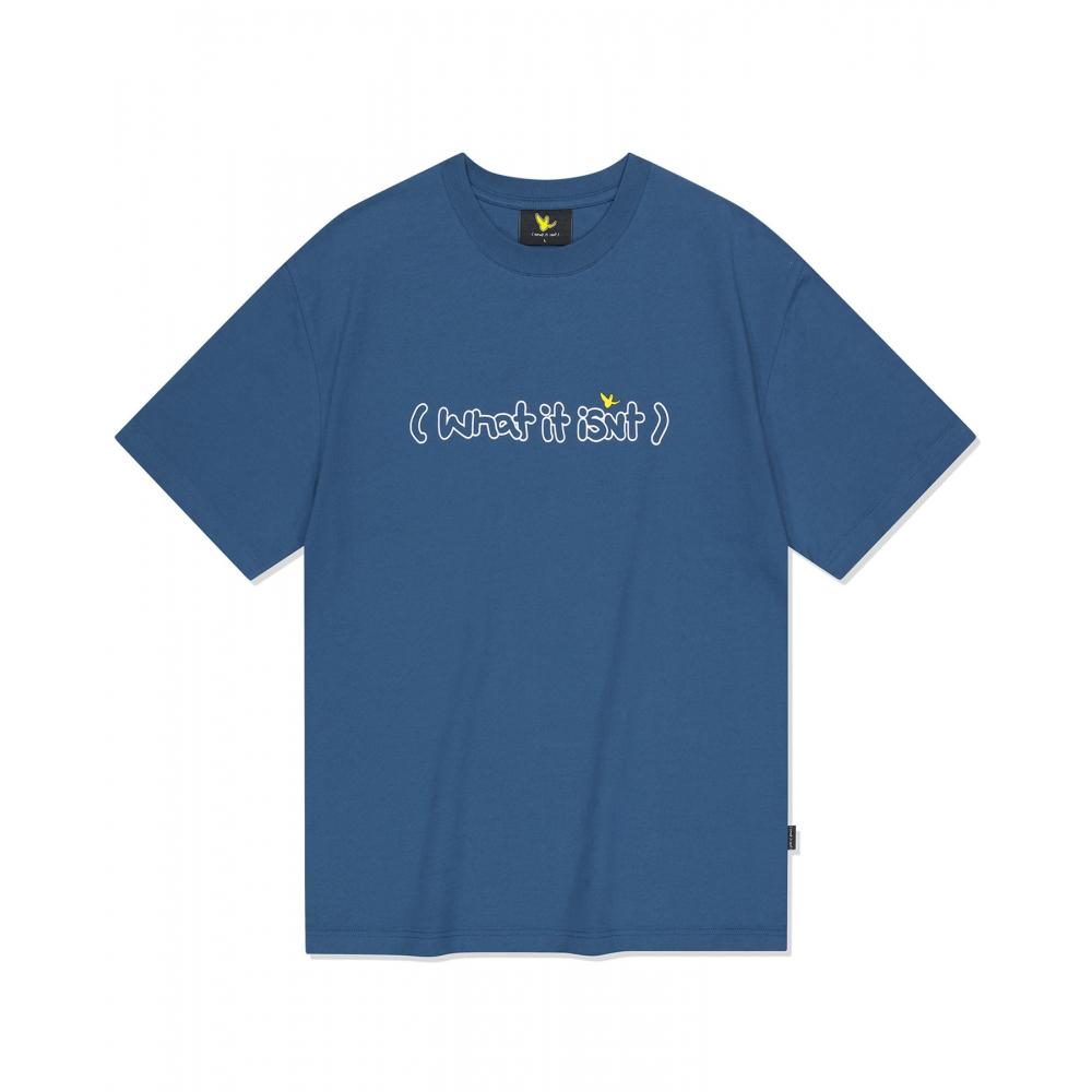 

WHATITISNT WT Logo Футболка с Коротким Рукавом Синяя