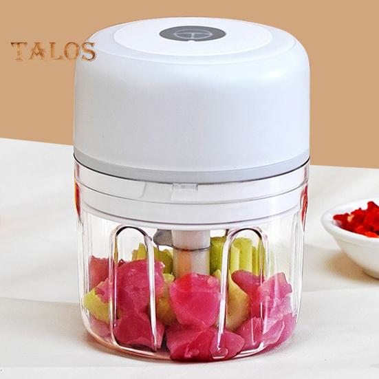 Elektrischer Knoblauchzerkleinerer, 250 ml, per USB wiederaufladbar, Mini-Gemüseprozessor mit magnetischem Sicherheitsschloss, Knoblauchzerkleinerer für kleine Küchen, Wohnmobile, Reisen und Camping