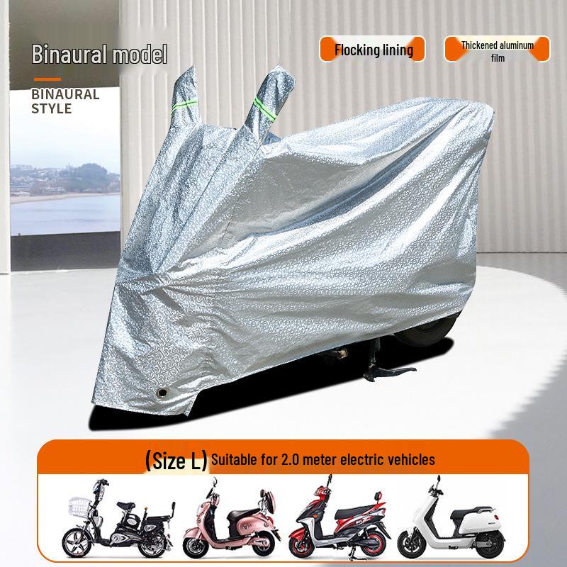 Universal Rainproof Car & Motorcycle Cover - Thick, Dustproof, Sunscreen Protection for Electric Cars