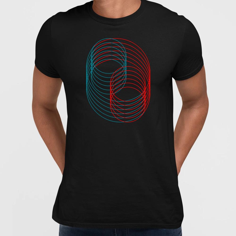 Modern Geometric Elements Line Dots Shapes Printed Unisex TShirt Sample 09 L