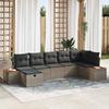 Maison Exclusive - Ensemble de canapé de jardin 7 pc Gris polyrotin