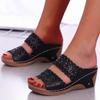 Fashion Summer Women Shoes Sandals Non-Slip Women Shoe Slip On Women's Sandals Wedge Sandals Ladies Retro Footwear Slippers Women
