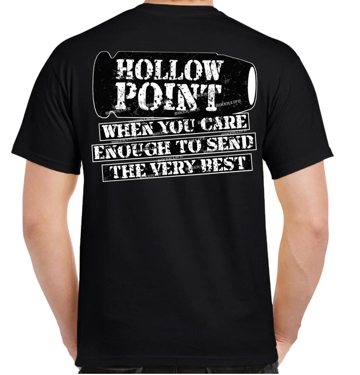 Hollow Point Funny 2nd Amendment Motorcycle Humor Biker T-Shirt no Harley XXXXL
