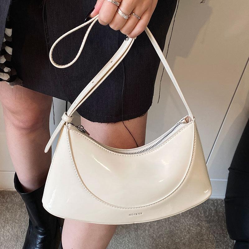 Niche Design Simple Oil Wax Leather Underarm Bag Femininity Commuting Shoulder Crossbody Women's Bag