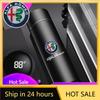 Car Stickers For Alfa Romeo Stainless Steel Thermos Cup Smart Display Vacuum Water Cup For Alfa Romeo Giulia Stelvio MiTo Giulie