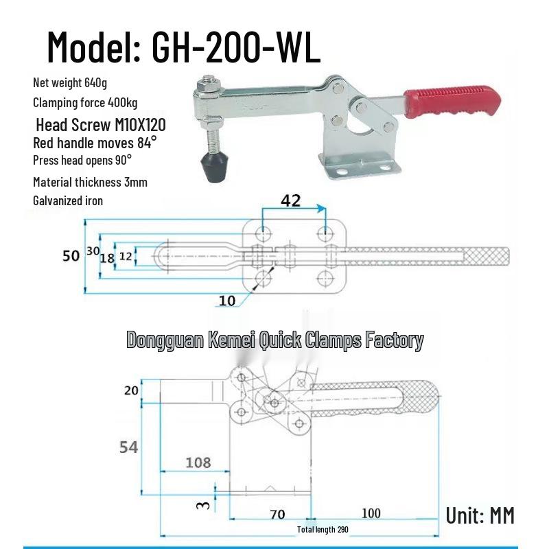 Quick Clamp GH201: Stainless Steel 201A Pliers, 201B Collet, 201C Fixture, 225D Toggle Clamp