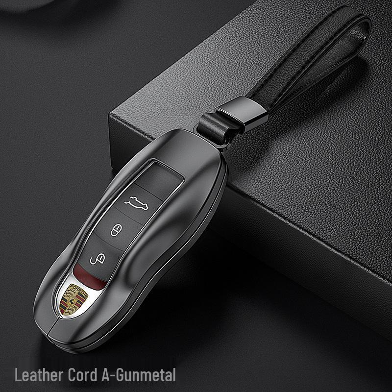 Cayenne & Panamera Aluminiumlegierungsschlüsselhülle mit Lederband - High-End