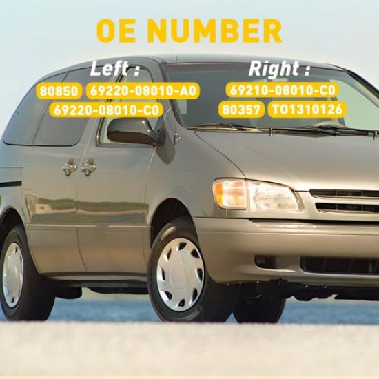 2X Exterior Door Front Handles For 1998-2003 Toyota Sienna Driver/Passenger Side