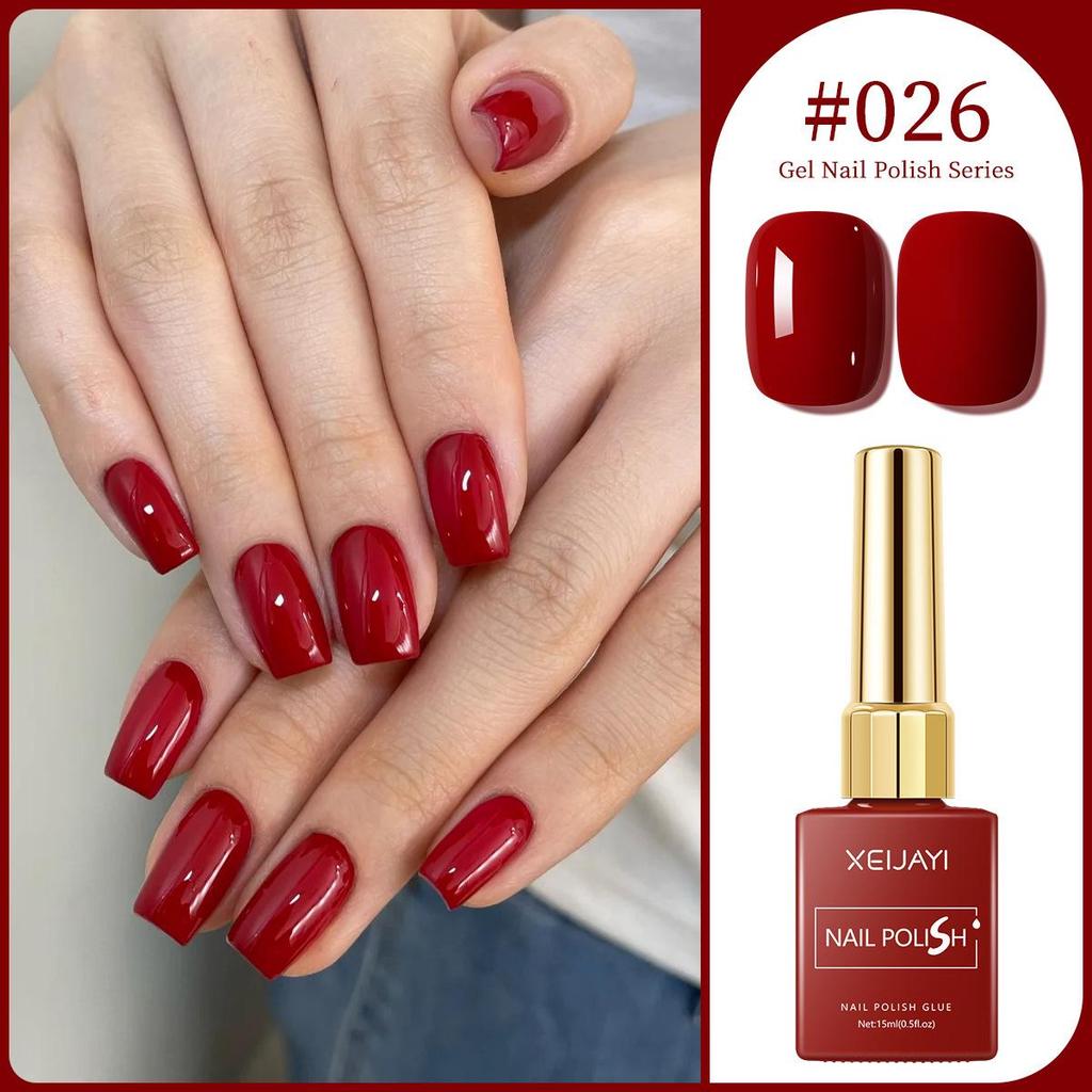 XEIJAYI 15ml Solid Color Nail Gel - 72 Color Options for Nail Art Salons