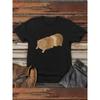 Oversized Black Short-Sleeve T-Shirt Featuring Orange Cat Bread Absurd Meme Graphic Print