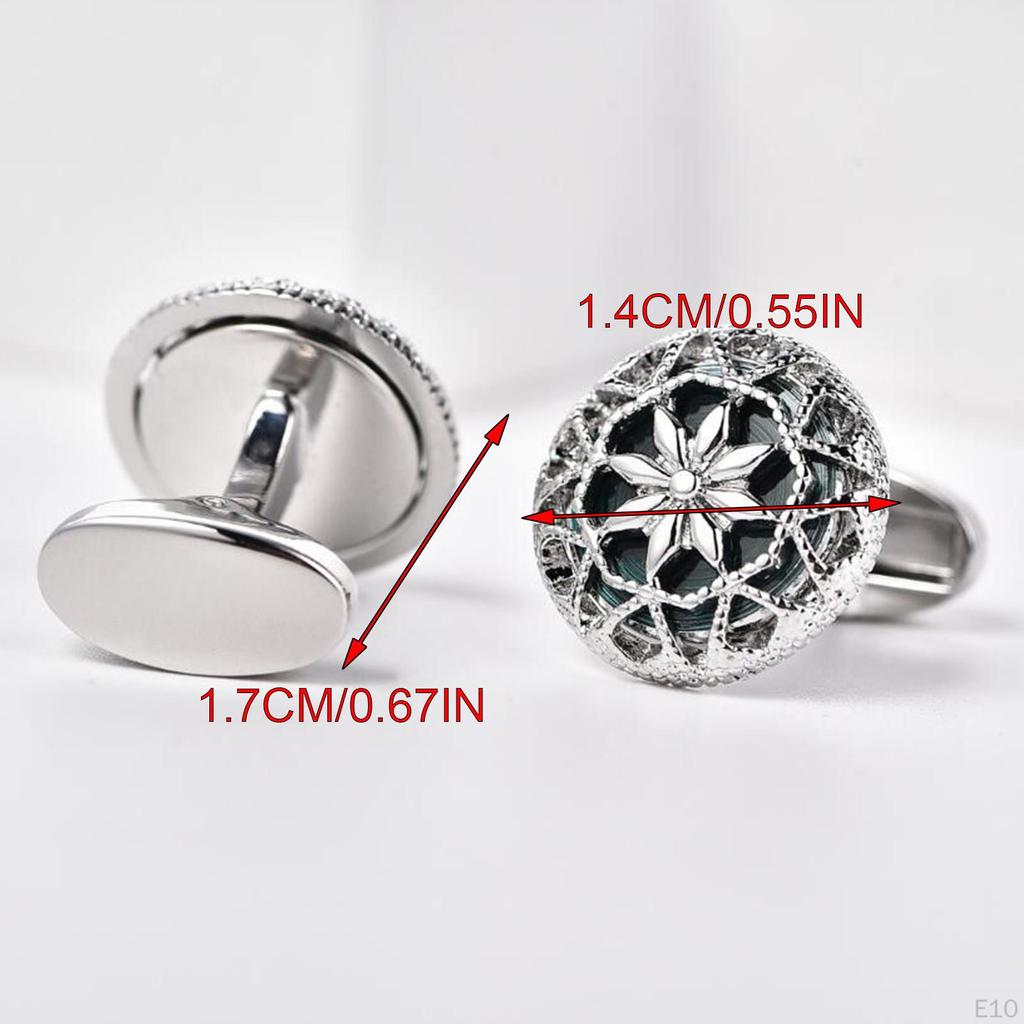 1 paar Cufflink for Men Shirt Studs Set, Carved Tuxedo Wedding, Party