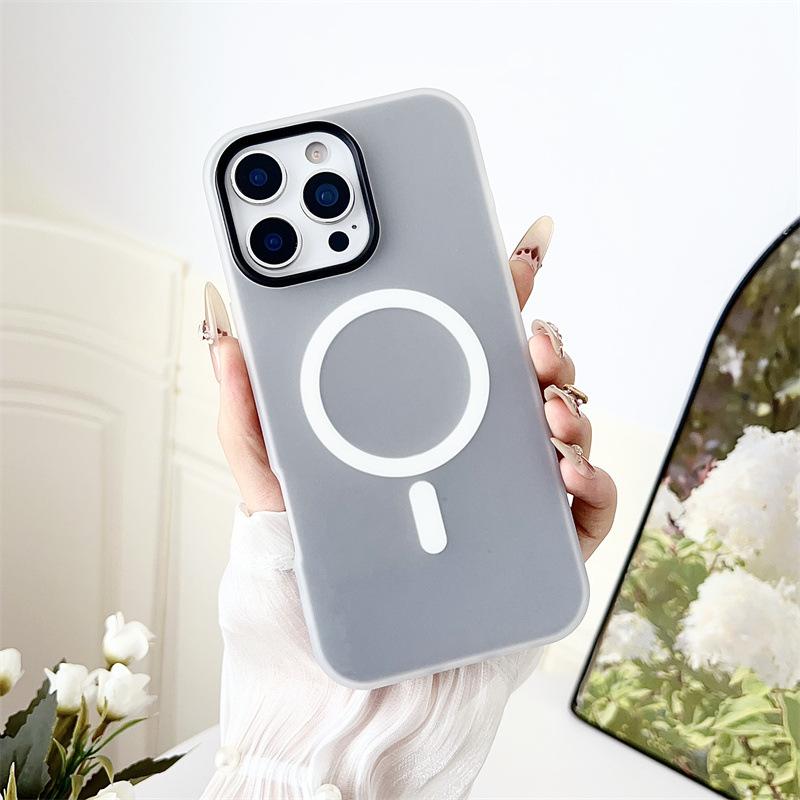 Dopamine Jelly Magnetic Suction Suitable for Apple 16 Promax Macaron Two In One IPhone 16 Skin Sensing Mobile Phone Case