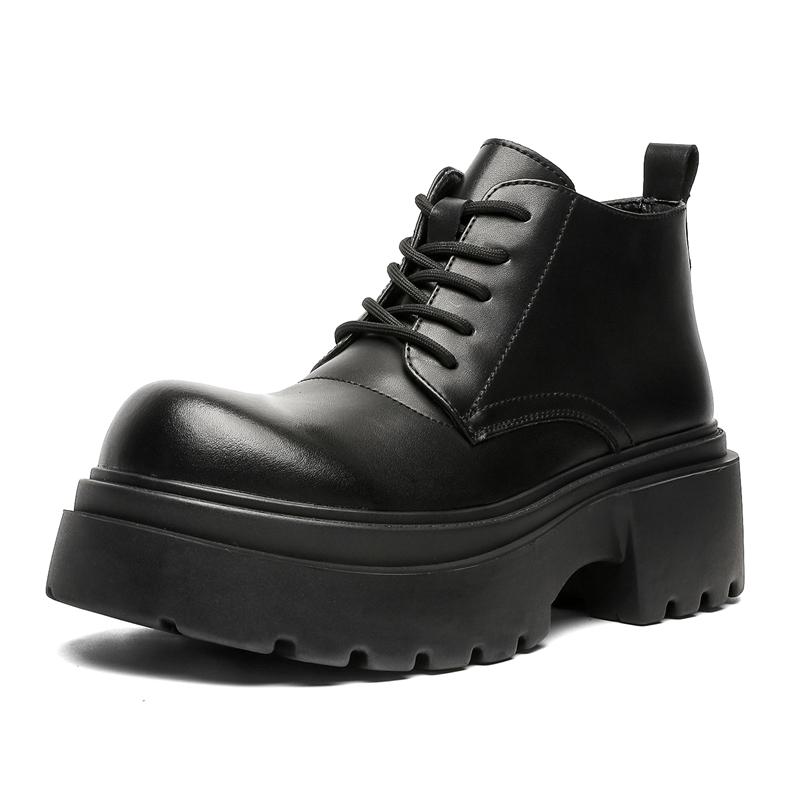 

Модные кожаные мужские ботинки челси на платформе, брендовые дизайнерские ботинки для свиданий в Италии, классические повседневные ботинки в стиле ретро с острым носком в деловом стиле 44 чёрный