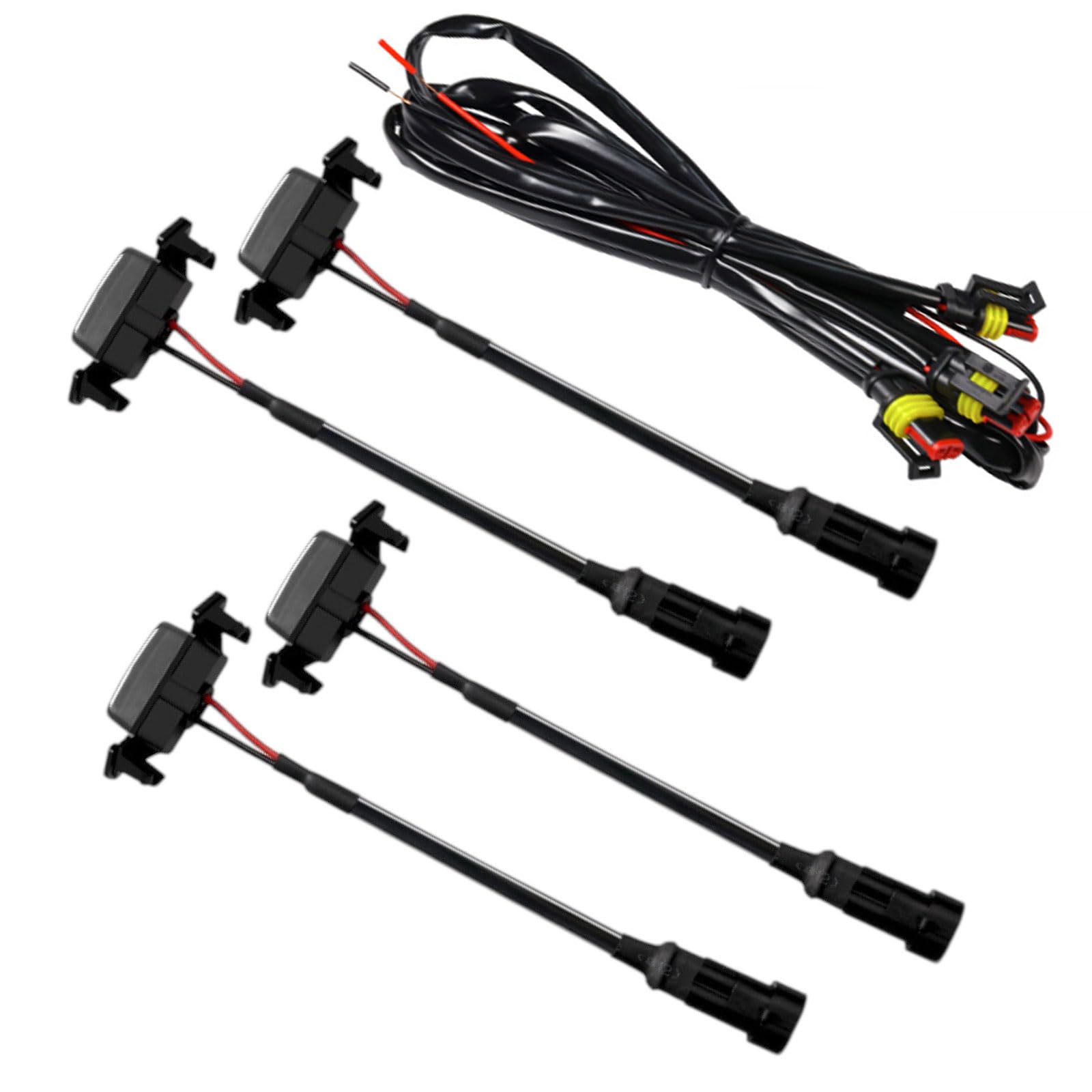 

pilviz Универсальные светодиодные габаритные огни для решетки радиатора для Toyota Tacoma TRD PRO Совместимые с 4 лампами 2016-2020 (оранжевый) оранжевый