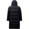 Anta Quick Warm Water-Resistant Duck Down Padded Long Hooded Zipper Coat Unisex Outerwear Basic-Black 972448901-4