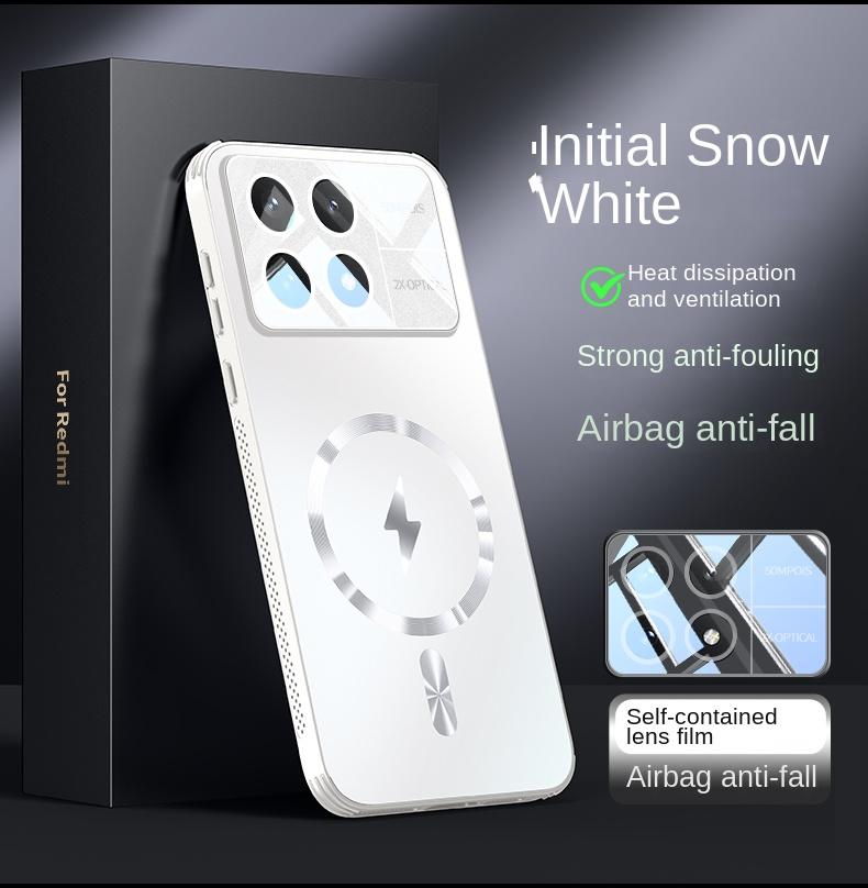 For Xiaomi POCO F6 Pro Case Hard Matte Magnetic wireless charging Lens Protective Back Cover Case For POCO F6Pro Phone Shell