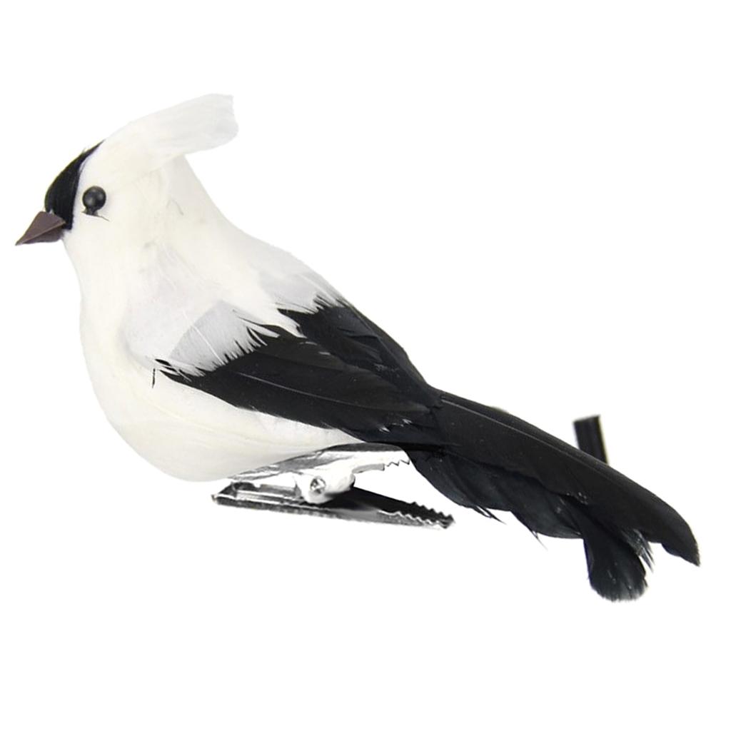 

Artificial Feather Bird Clip Realistic Simulated Garden Decoration Bird for Outdoor Table Bonsai Decor