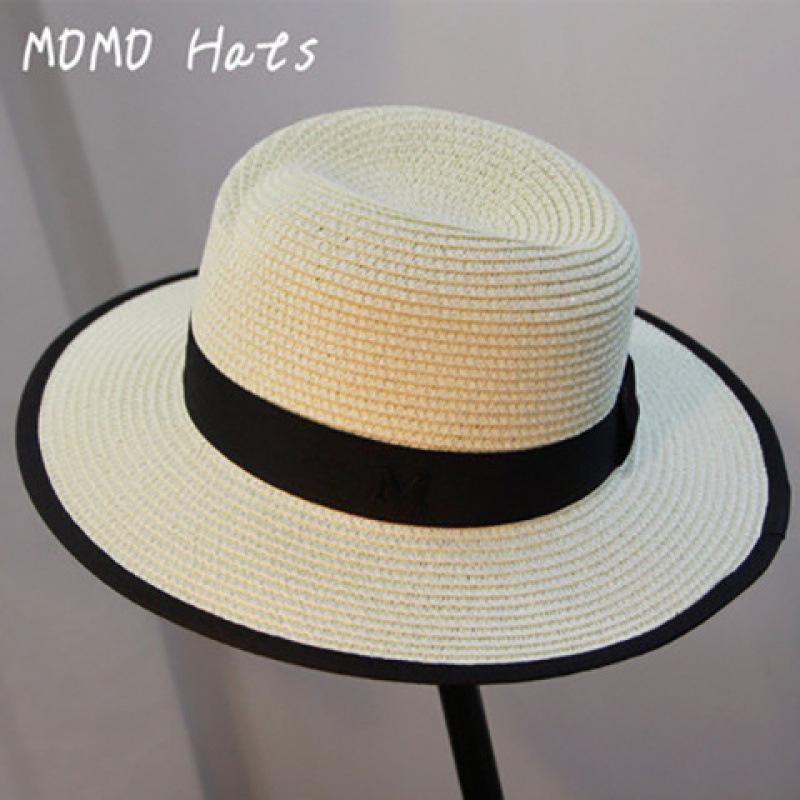 Koreańska wersja składany plażowy nowy kapelusz z szerokim rondem damski letni wszechstronny słomkowy pleciony letni ochrona przeciwsłoneczna cień kapelusz słomkowy dla rodziców i dzieci