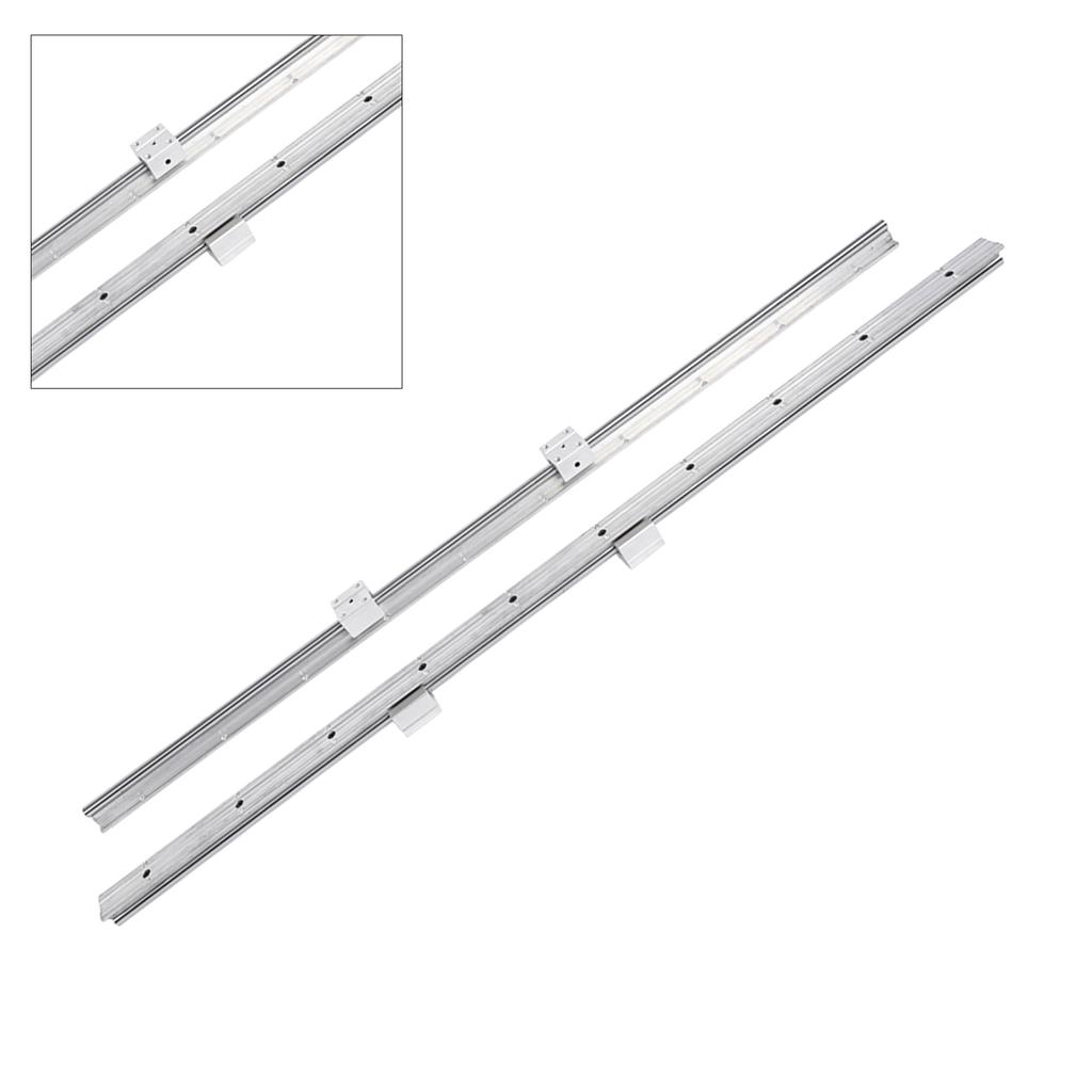 2pcs 1000mm 12mm CNC Linear Grinding Ships, Aluminum Alloy Support Block for Routers, Mills, Lathes