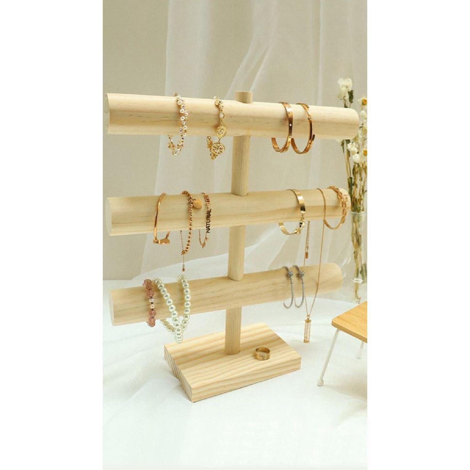 

Wooden Jewelry Stand Jewelry Organizer Jewelery коричневий