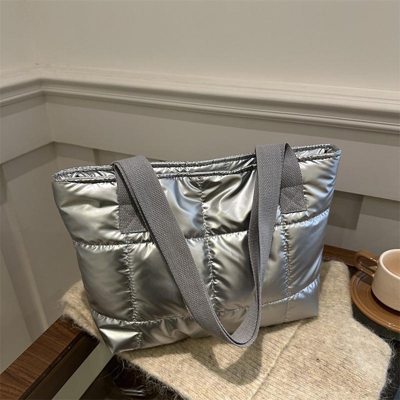 2025 New Fashion Bag Women's Bag Messenger Bag Korean Version Space Cotton Bag Shoulder Bag Handbag Large Capacity Trendy Bag