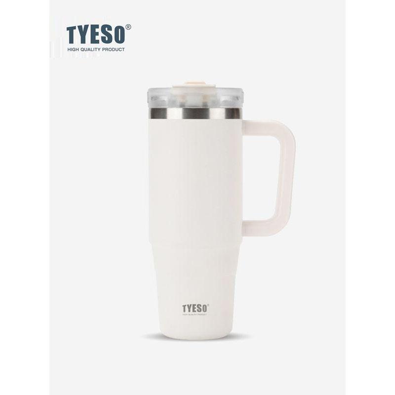 Tyeso Giant Large Capacity Insulated Cup Stainless Steel Car Ice Cup with Straw Cold-Keeping Coffee Cup