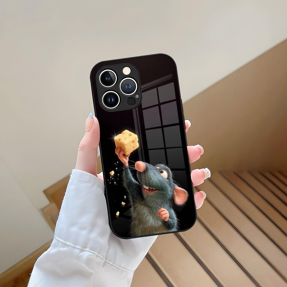 Disney Ratatouille Phone Case Tempered Glass For IPhone 13 17 15 16 14 12 11 Pro Max Plus Mini XR XS SE2020 Coque